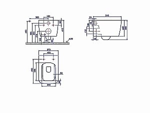 Унитаз Boheme Zen 967-WM белый матовый, безободковый купить в интернет-магазине Sanbest