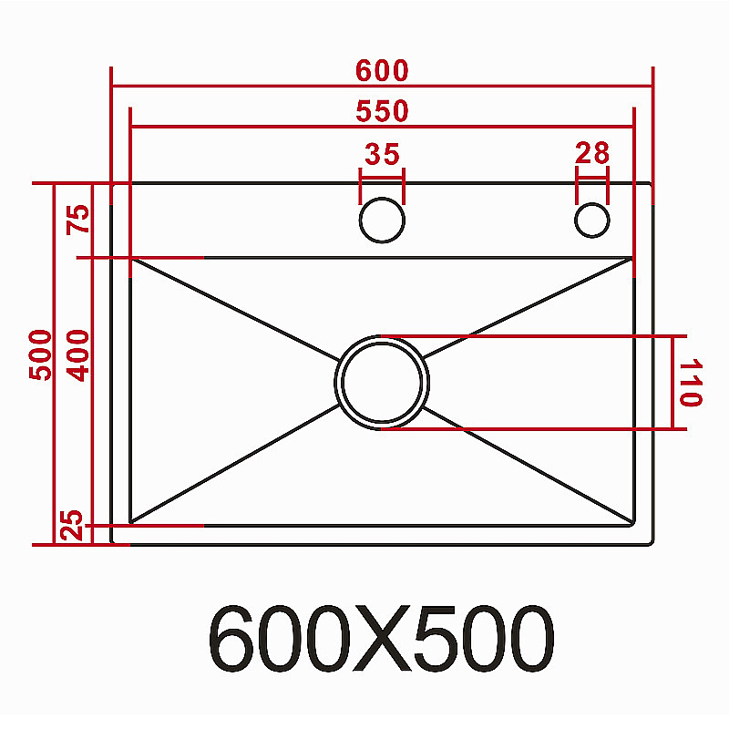 Кухонная мойка Azario Nicole 60х50 AZB6050N черная купить в интернет-магазине сантехники Sanbest