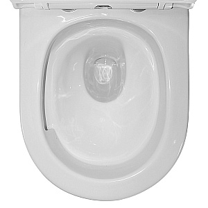 Унитаз подвесной Azario Gloria AZ-2003T белый, безободковый, с крышкой микролифт, слив торнадо купить в интернет-магазине Sanbest