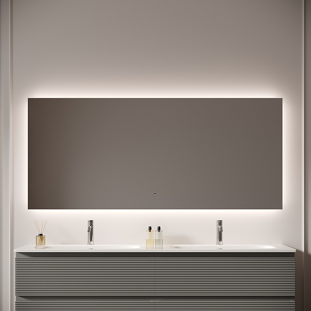 Зеркало с подсветкой Sancos Square 2.0 SQ2.1600 160х80 в ванную от интернет-магазине сантехники Sanbest