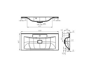 Тумба с раковиной Belbagno MARINO 100 подвесная Rovere Ciliegio для ванной в интернет-магазине Sanbest