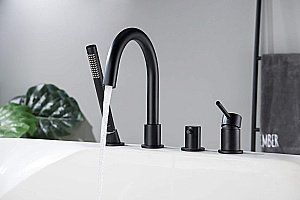 Смеситель на борт ванны Aquatek Европа AQ1348MB черный матовый купить в интернет-магазине сантехники Sanbest