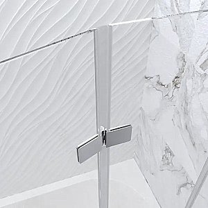 Шторка для ванны Радомир 100х140 прозрачная/хром купить в интернет-магазине Sanbest