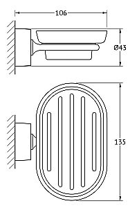 Мыльница FBS Nostalgy NOS 010 купить в интернет-магазине сантехники Sanbest