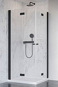 Душевой уголок Radaway NES Black KDD-B 100х100 стекло прозрачное/профиль черный матовый купить в интернет-магазине Sanbest