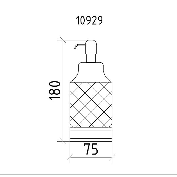 Диспенсер Boheme Royal Cristal 10929-BR бронза/Swarovski купить в интернет-магазине сантехники Sanbest