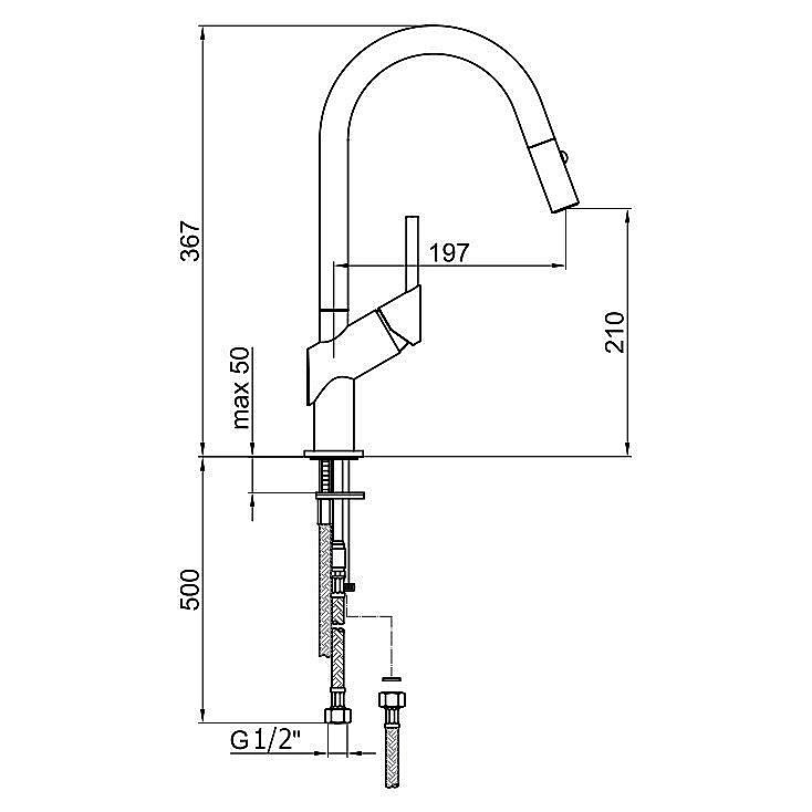 Смеситель для кухни Webert Kitchen Habitat HB940302015 купить в интернет-магазине сантехники Sanbest