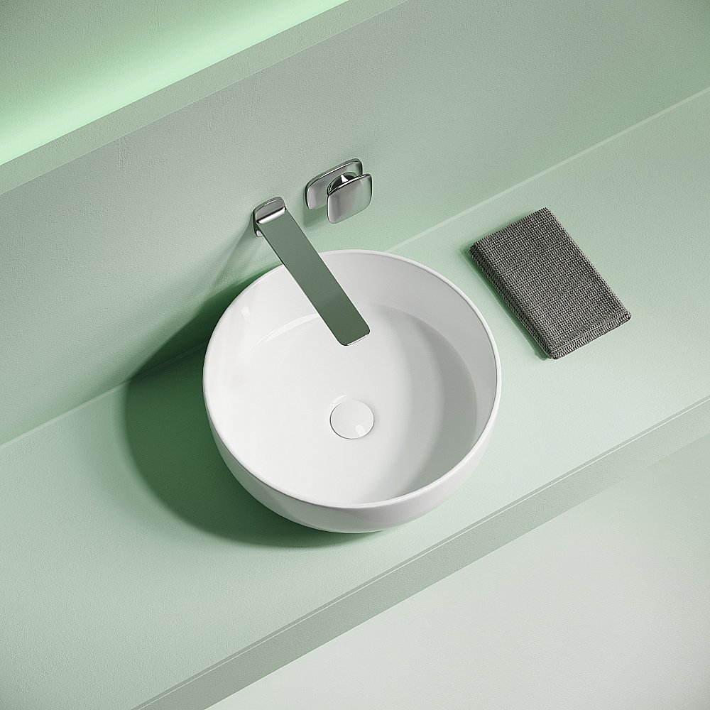 Раковина Ceramica Nova Taycan CN12003 белая купить в интернет-магазине Sanbest