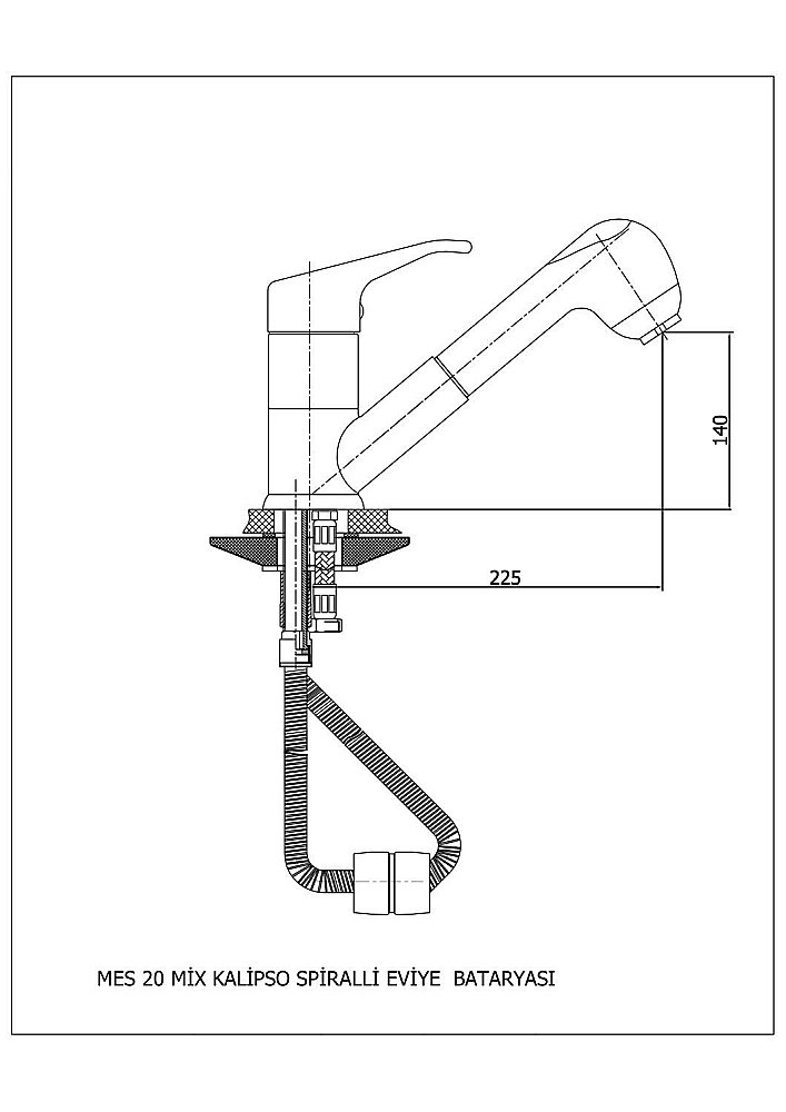 Смеситель для кухни GPD KALIPSO MES20 купить в интернет-магазине сантехники Sanbest