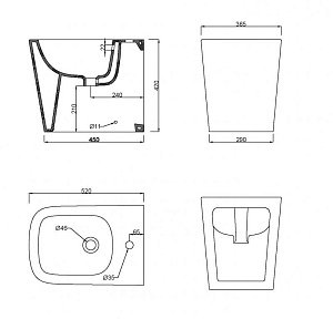 Биде напольное BelBagno Albano BB120B купить в интернет-магазине Sanbest