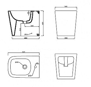 Биде напольное BelBagno Albano BB120B купить в интернет-магазине Sanbest