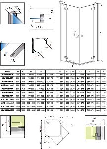 Душевой уголок Radaway Almatea KDD 90х90 32152-01-05N стекло графит/профиль хром купить в интернет-магазине Sanbest