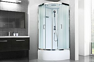 Душевая кабина Royal Bath FATO RB 100CK-М-CH 100 стекло рифленое/профиль хром купить в интернет-магазине Sanbest