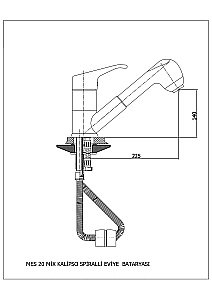 Смеситель для кухни GPD KALIPSO MES20 купить в интернет-магазине сантехники Sanbest