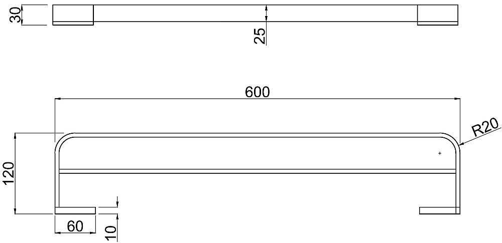 Полотенцедержатель Allen Brau Infinity 6.21013-31 60 хром купить в интернет-магазине сантехники Sanbest