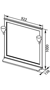 Зеркало Aquanet Валенса 90 белое в ванную от интернет-магазине сантехники Sanbest