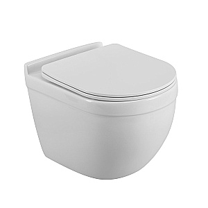 Унитаз подвесной BelBagno Senso-Tor BB017CH-TOR/SC белый, безободковый, с крышкой микролифт, слив-торнадо купить в интернет-магазине Sanbest