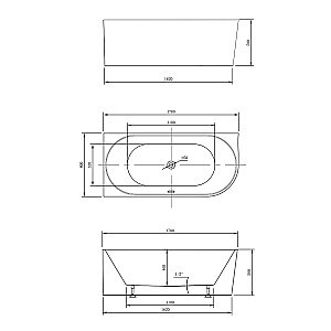 Ванна акриловая Vincea VBT-402-1700 купить в интернет-магазине Sanbest