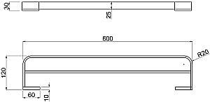 Полотенцедержатель Allen Brau Infinity 6.21013-31 60 хром купить в интернет-магазине сантехники Sanbest