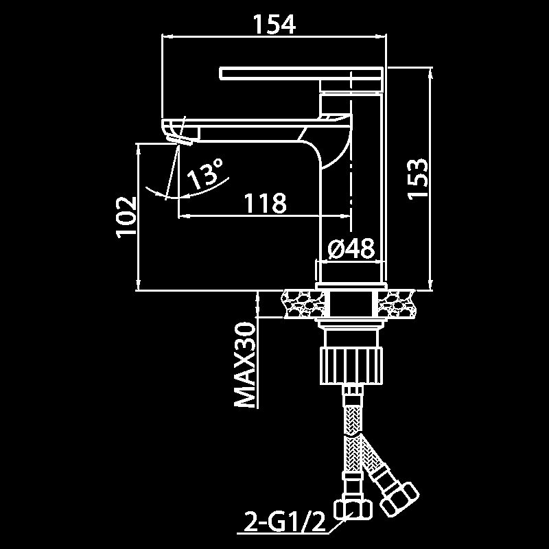 Смеситель для раковины Elghansa Brabant 1613878 хром купить в интернет-магазине сантехники Sanbest