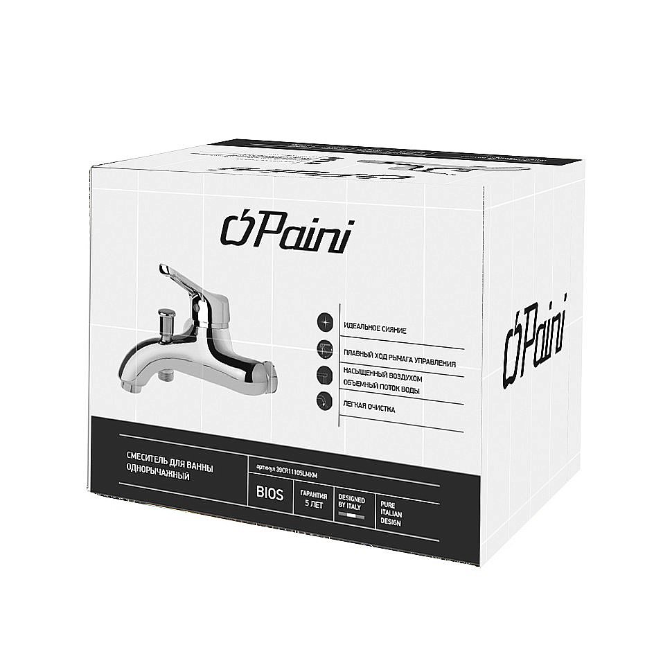 Смеситель для ванны PAINI Bios 39CR11105LMKM хром купить в интернет-магазине сантехники Sanbest