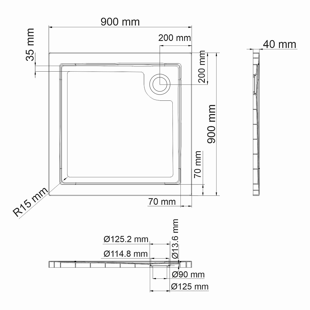 Душевой поддон WasserKRAFT Salm 27T03 купить в интернет-магазине Sanbest