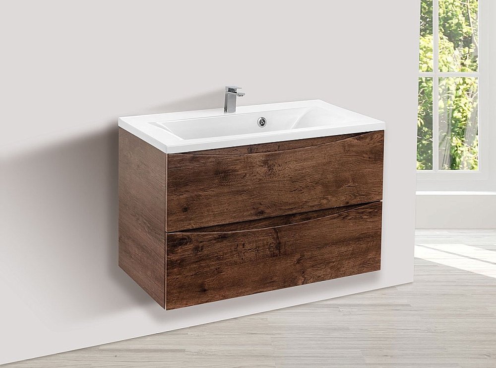 Тумба с раковиной Vincea Mia 800 R.Wood для ванной в интернет-магазине Sanbest