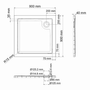 Душевой поддон WasserKRAFT Salm 27T03 купить в интернет-магазине Sanbest