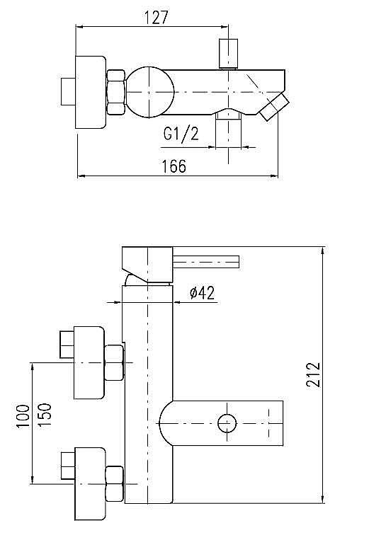 Смеситель для ванны Rav-Slezak SEINA SE954.5SM купить в интернет-магазине сантехники Sanbest