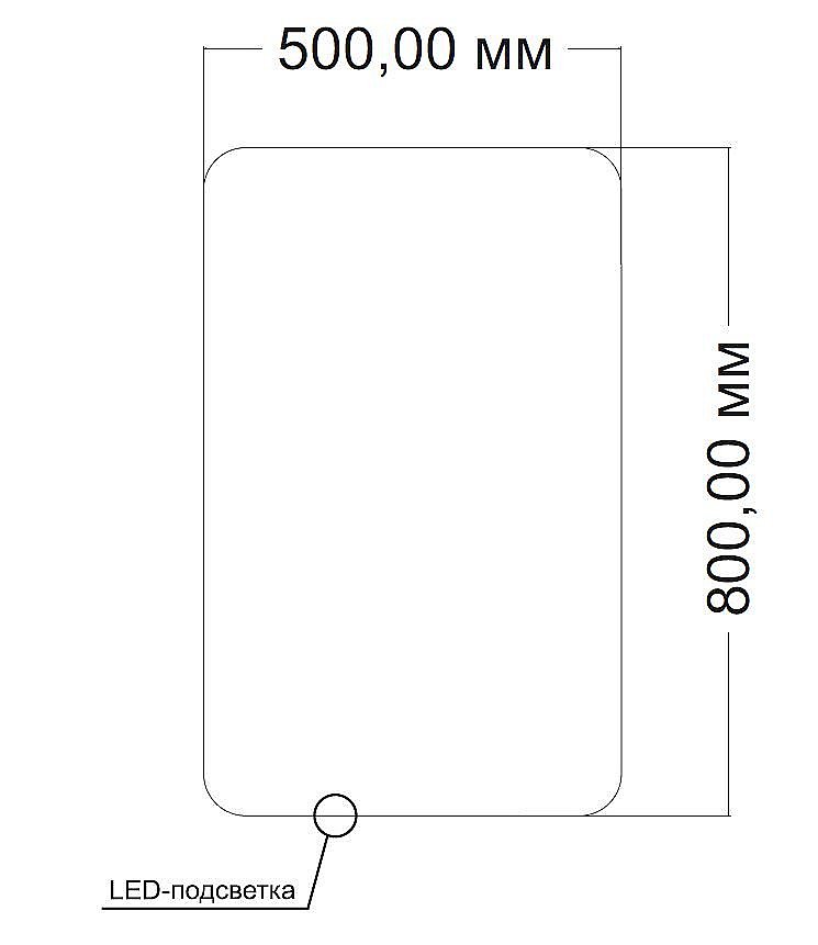 Зеркало LED Vincea VLM-3BE5008-2 50х80 в ванную от интернет-магазине сантехники Sanbest