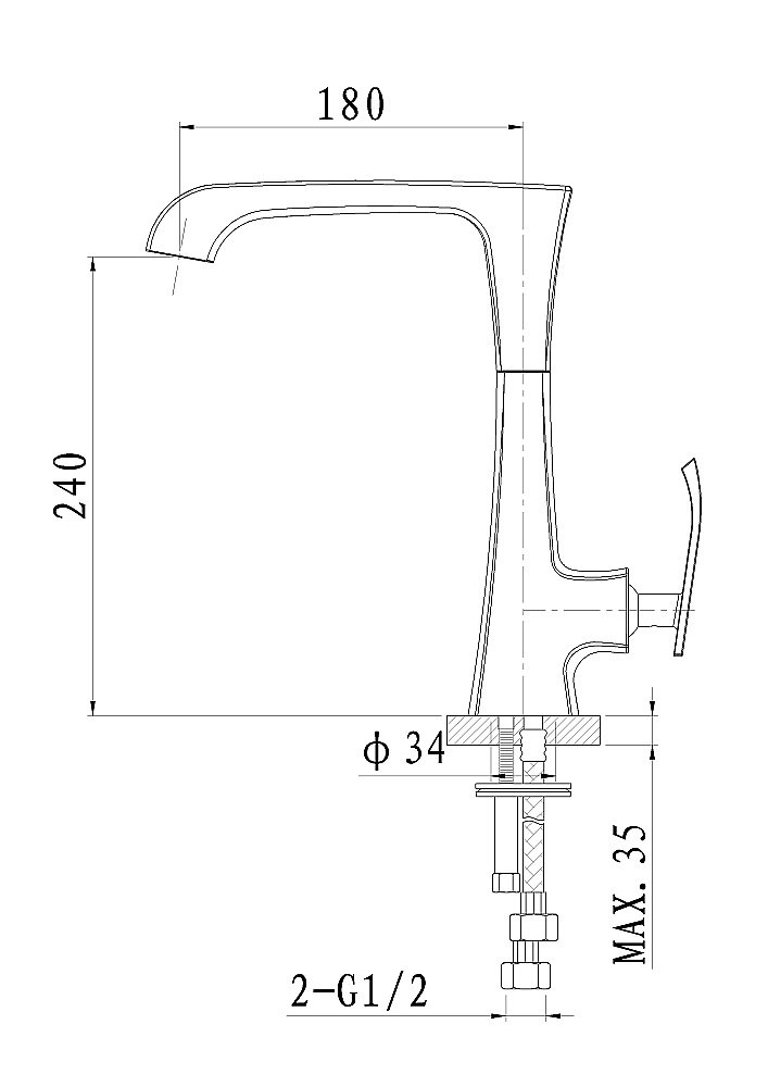 Смеситель для кухни WONZON & WOGHAND TRIUMPH WW-562101-CR хром купить в интернет-магазине сантехники Sanbest