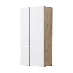 Шкаф подвесной Акватон Мишель 43х23 дуб эндгрейн/белый для ванной в интернет-магазине сантехники Sanbest