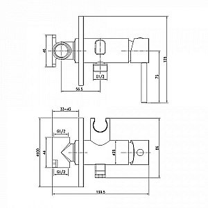 Гигиенический душ IDDIS Axes 003SBR0i08 купить в интернет-магазине сантехники Sanbest