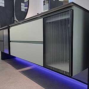 Тумба с раковиной Orans 2055120L2GC 120 серо-зеленая матовая для ванной в интернет-магазине Sanbest