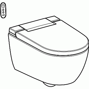 Унитаз-биде Geberit AquaClean Alba 146.350.01.1 белый, с крышкой микролифт, безободковый купить в интернет-магазине Sanbest