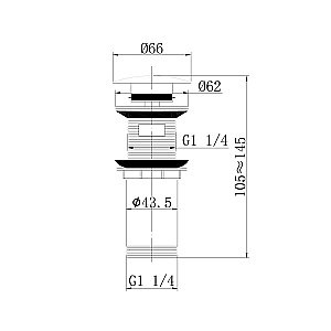 Донный клапан ABBER Bequem AF0010G купить в интернет-магазине сантехники Sanbest