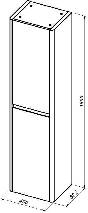 Пенал Allen Brau Gravity 40 1.370020.AM антрацит матовый для ванной в интернет-магазине сантехники Sanbest