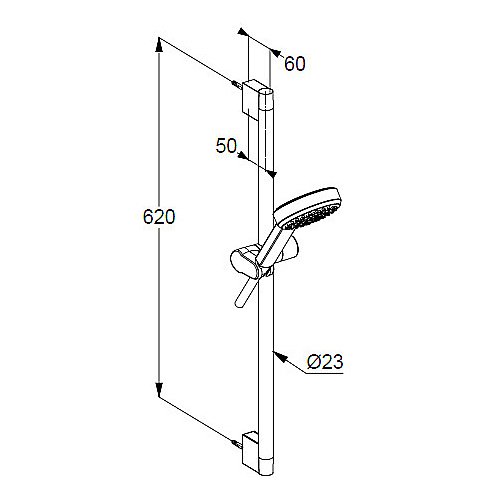 Душевой гарнитур Kludi Dive 6861005-00 хром купить в интернет-магазине сантехники Sanbest