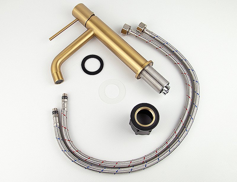 Смеситель для раковины Kaiser Vita 43211-3 золото брашированное купить в интернет-магазине сантехники Sanbest