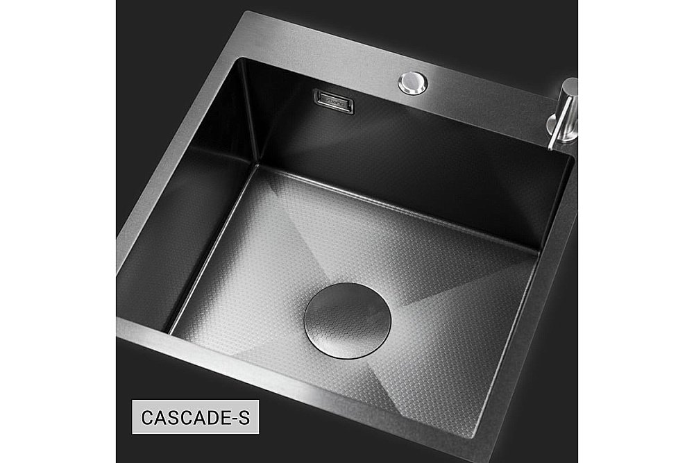 Мойка кухонная Esbano Cascade-S ESMKCASCS темная сталь купить в интернет-магазине сантехники Sanbest