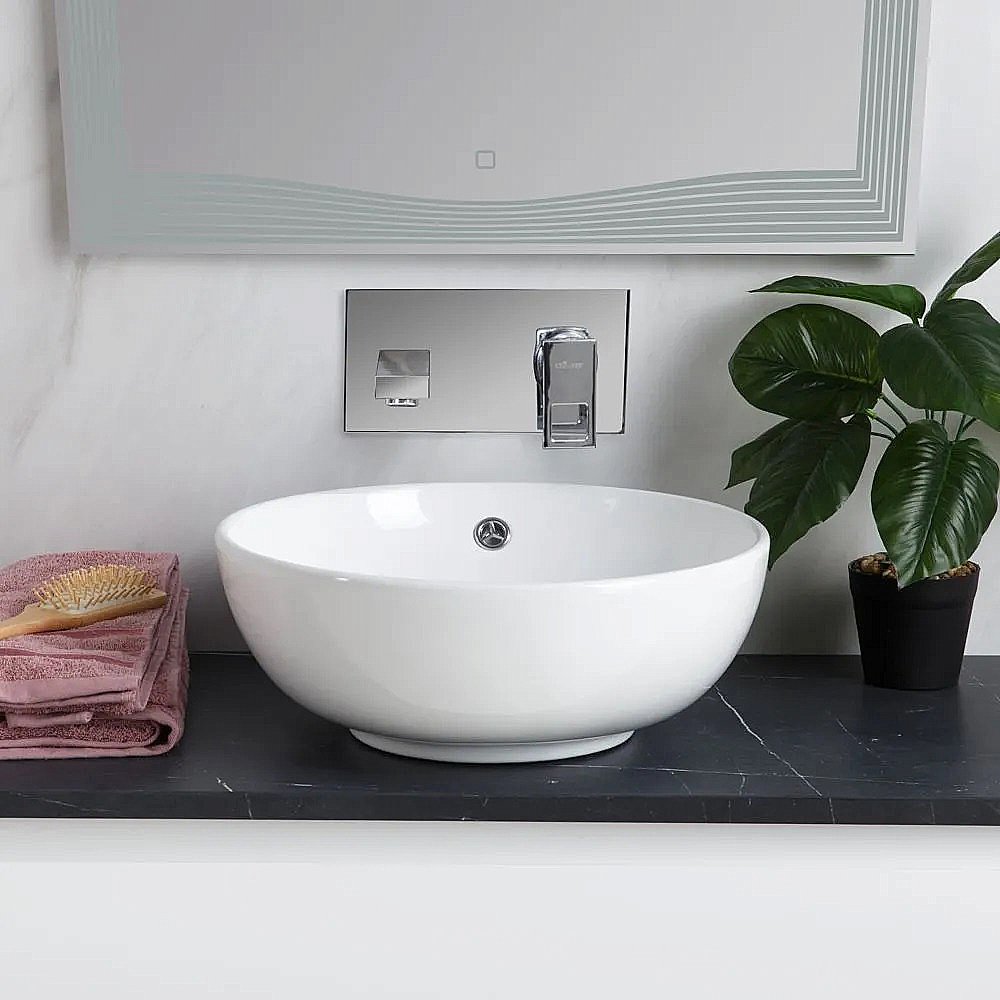 Раковина накладная Belbagno 43 BB1077 белая купить в интернет-магазине Sanbest