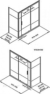 Шторка для ванны Aquanet Practic AE10-B-170H150U-CP купить в интернет-магазине Sanbest