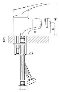 Смеситель для биде Rossinka B B35-51 купить в интернет-магазине сантехники Sanbest