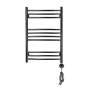 Полотенцесушитель электрический Domoterm Калипсо П10 500x800 ЧРН E черный купить в интернет-магазине сантехники Sanbest