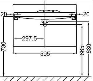 Тумба с раковиной Jacob Delafon RYTHMIK 60 EB1301-E10+EXQ112-Z-00 квебекский дуб для ванной в интернет-магазине Sanbest