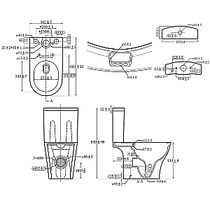 Унитаз напольный Azario Vise AZ-1343BT белый, безободковый, с бачком, с крышкой микролифт купить в интернет-магазине Sanbest