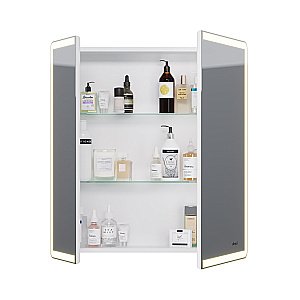 Шкаф зеркальный c LED-подсветкой Dreja POINT 70x80 белый купить в интернет-магазине сантехники Sanbest