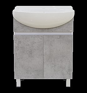 Тумба с раковиной напольная Misty Ультра 60 бетон для ванной в интернет-магазине Sanbest