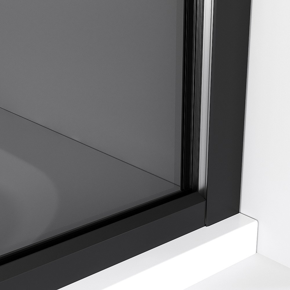Душевое ограждение Niagara Nova NG-689-90TBLACK 90 тонированное/профиль черный матовый купить в интернет-магазине Sanbest