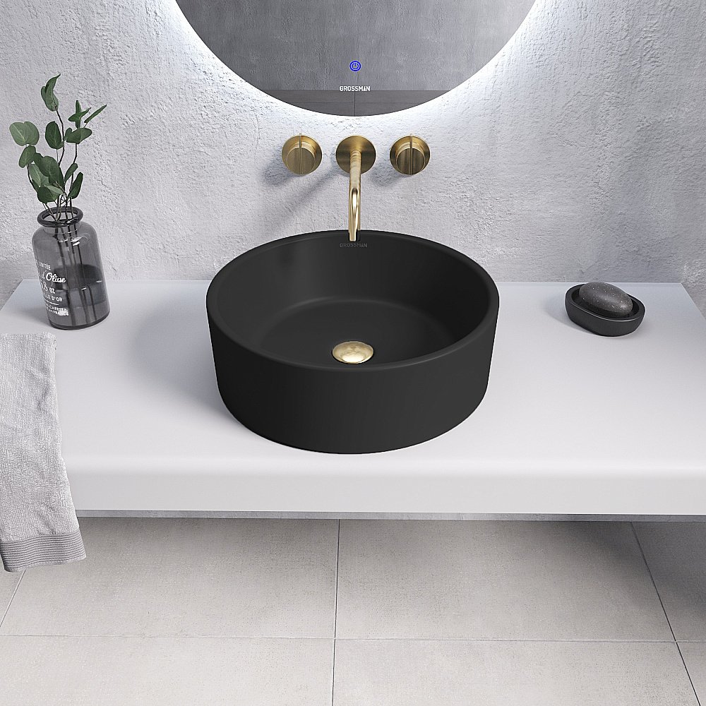 Раковина Grossman 41 GR-3013BM черная матовая купить в интернет-магазине Sanbest